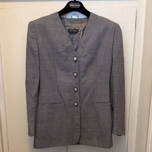 Giorgio Armani Women's Vintage Houndstooth Blazer